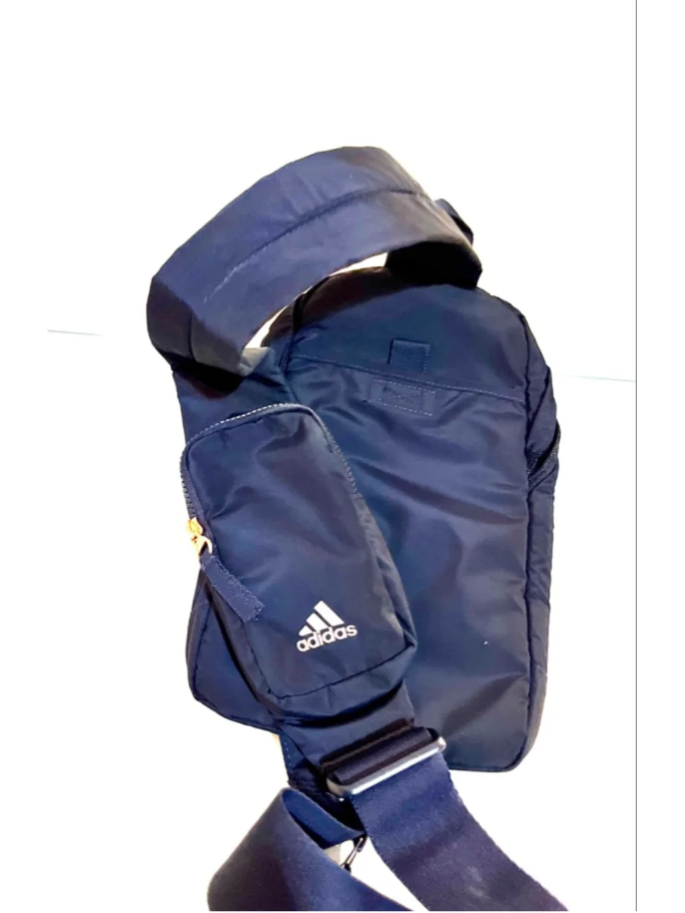 adidas Essentials 2 Sling Crossbody Bag in a Legend Ink blue color unisex